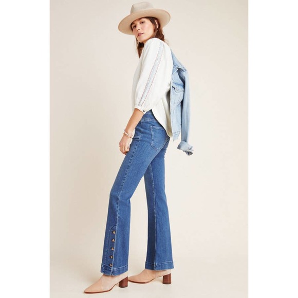 Pilcro and the Letterpress Denim - Anthropologie Pilcro and the Letterpress | Boot Cut Jeans With Button Detail